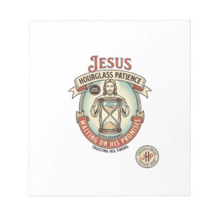 Jesus Stundenglas Geduld Jesus Stundenglas Geduld Notizblock