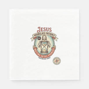 Jesus Stundenglas Geduld Jesus Stundenglas Geduld  Serviette