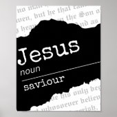 Jesus (Substantiv): KJV Bible Verse Poster (Vorne)