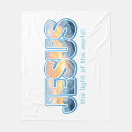 Jesus Sunrise Fleecedecke