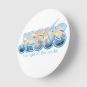 Jesus Sunrise Runde Wanduhr (Winkel)