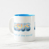 Jesus Sunrise Zweifarbige Tasse (Vorderseite Links)