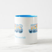 Jesus Sunrise Zweifarbige Tasse (Mittel)
