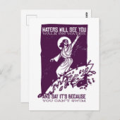 Jesus Surf Funny Zitat Postkarte (Vorne/Hinten)