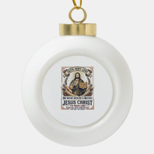 Jesus-Surf-T-Shirt Inspirierender Glaube Keramik Kugel-Ornament