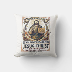 Jesus-Surf-T-Shirt Inspirierender Glaube Kissen