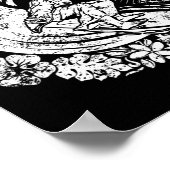 Jesus surft Vintage abgenutzt Poster (Ecke)