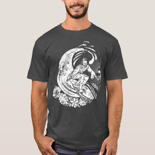 Jesus surft Vintage abgenutzt Premium T-Shirt