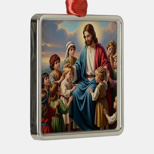 Jesus Surrounded by Children Ornament Aus Metall (Rechts)