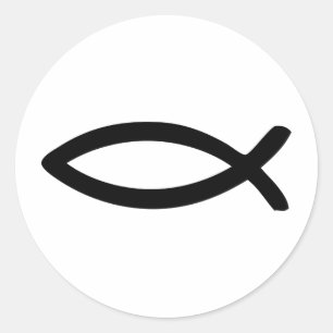 Jesus-Symbol Runder Aufkleber