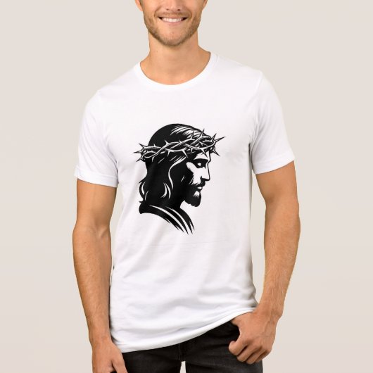 Jesus T-Shirt Tri-Blend Shirt (Vorderseite)