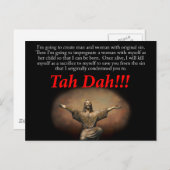 Jesus. Tah Dah!! Postkarte (Vorne/Hinten)