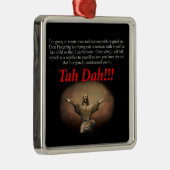 Jesus. Tah Dah!!! Silbernes Ornament (Rechts)