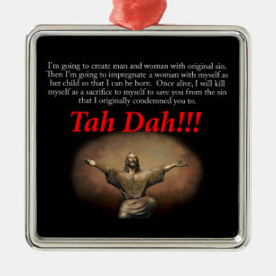 Jesus.  Tah Dah!!! Silbernes Ornament