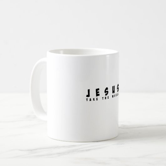Jesus Take The Wheel Kaffeetasse (Vorderseite Links)