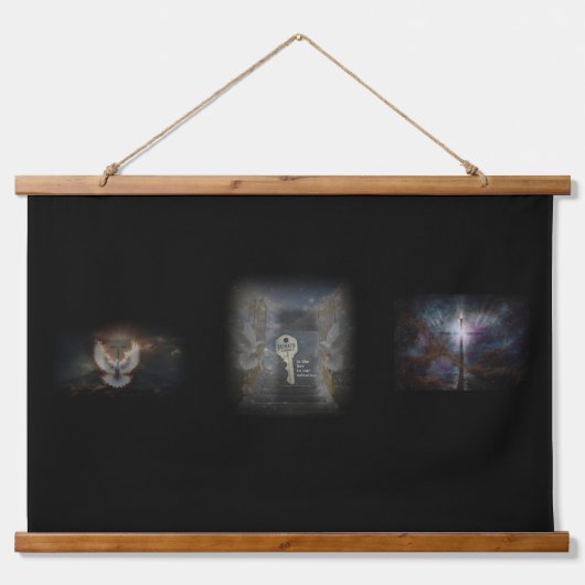 Jesus Tapestries Wandteppich Mit Holzrahmen (Vorne)