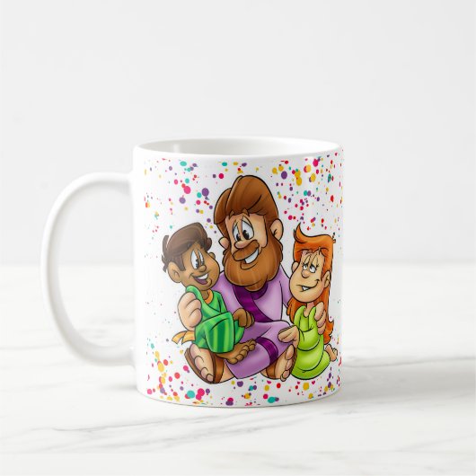 Jesus Tasse mit Kindern (Links)