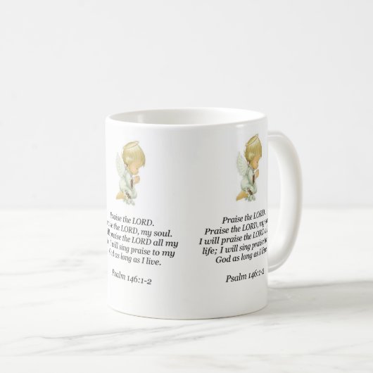 Jesus Tasse Psalm 146:1-2 (VorderseiteRechts)