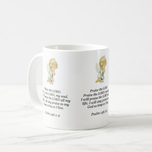 Jesus Tasse Psalm 146:1-2 (Vorderseite Links)