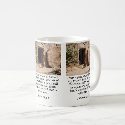 Jesus Tasse Psalm 61:1-2 (VorderseiteRechts)