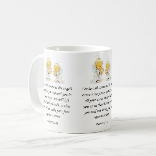 Jesus Tasse Psalm 91:11-12 (Vorderseite Links)