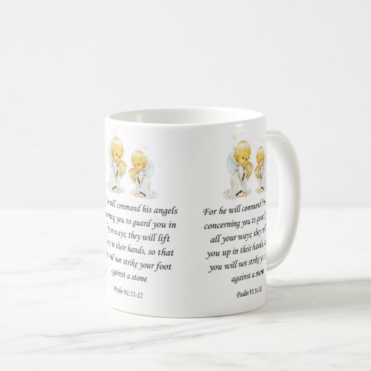 Jesus Tasse Psalm 91:11-12 (VorderseiteRechts)