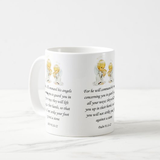 Jesus Tasse Psalm 91:11-12 (Vorderseite Links)