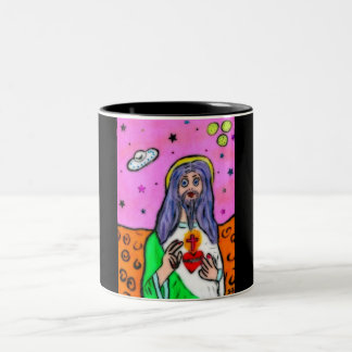 Jesus-Tasse Zweifarbige Tasse