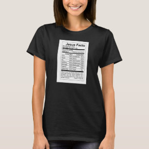 JESUS-TATSACHEN-WEISSER AUFKLEBER AUF DEM DUNKLEN T-Shirt