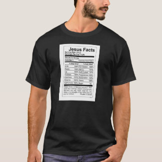 JESUS-TATSACHEN-WEISSER AUFKLEBER AUF MÄNNERN; T-Shirt