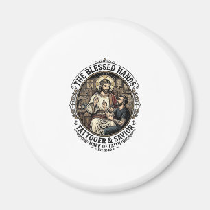 Jesus Tattoo Artist Studio T-Shirt Inspirierend F Magnet