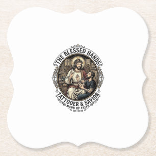 Jesus Tattoo Artist Studio T-Shirt Inspirierend F Untersetzer