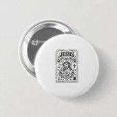 Jesus Tattoo Vorlage Christlich Jesus Tattoo Vorla Button (Vorne & Hinten)