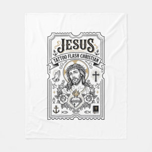 Jesus Tattoo Vorlage Christlich Jesus Tattoo Vorla Fleecedecke