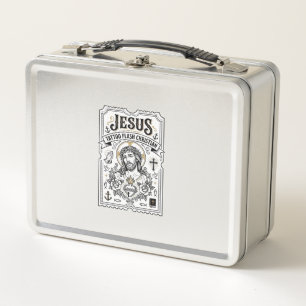 Jesus Tattoo Vorlage Christlich Jesus Tattoo Vorla Metall Brotdose