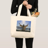 Jesus-Taufe Jumbo Stoffbeutel (Vorderseite (Produkt))