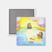 Jesus' Taufe Magnet (Vorderseite/Rückseite)