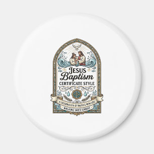 Jesus-Taufurkunde Stil Jesus Taufurkunde Magnet