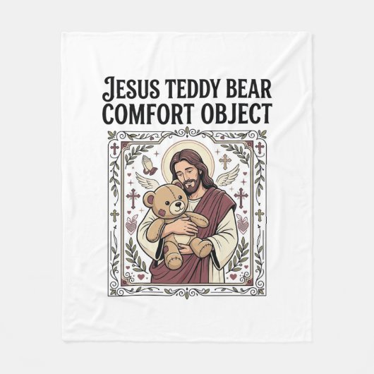 Jesus-Teddybär-Trostobjekt Jesus-Teddybär-C Fleecedecke (Vorderseite)