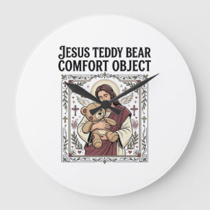 Jesus-Teddybär-Trostobjekt Jesus-Teddybär-C Große Wanduhr