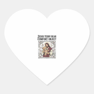 Jesus-Teddybär-Trostobjekt Jesus-Teddybär-C Herz-Aufkleber
