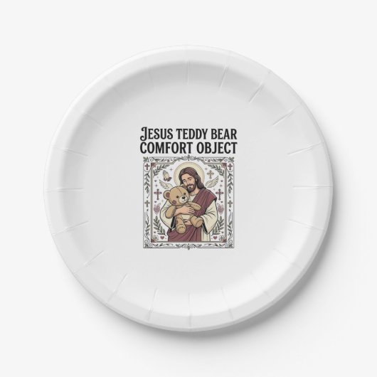 Jesus-Teddybär-Trostobjekt Jesus-Teddybär-C Pappteller (Vorderseite)