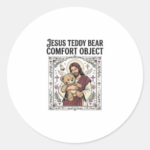 Jesus-Teddybär-Trostobjekt Jesus-Teddybär-C Runder Aufkleber