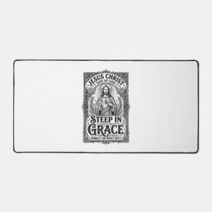 Jesus Teeliebhaber Grafik T-Shirt Christlich Schreibtischunterlage