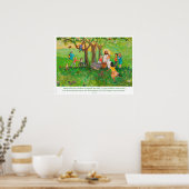 Jesus teilt Gemeinschaft mit Kinderplakat Poster (Küche)