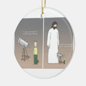 Jesus-Teleskop Keramik Ornament (Links)
