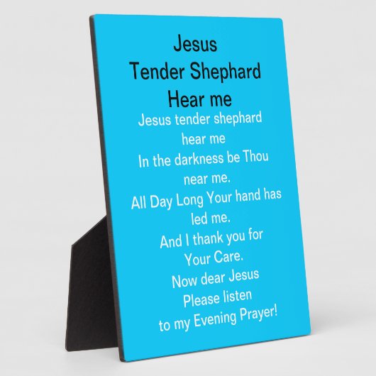 Jesus Tender Shephard Hear Me Plaque Fotoplatte (Seite)