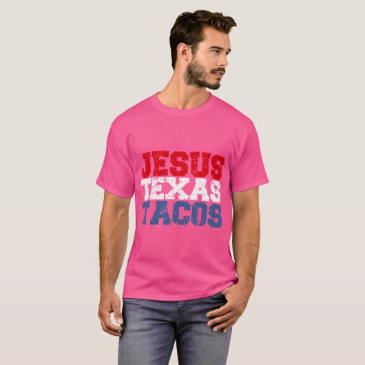 Jesus Texas Tacos Funny Food und Christliches Spri T-Shirt (Vorne ganz)