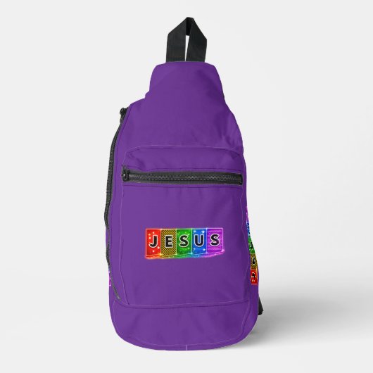 JESUS - Textblöcke Crossbody Bag (Vorderseite)