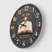 Jesus The Bible Instructions Große Wanduhr (Winkel)